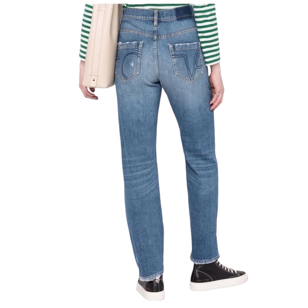 DOROTHEE SCHUMACHER Distressed Love Boyfriend Pant / Jean in Denim Blue
